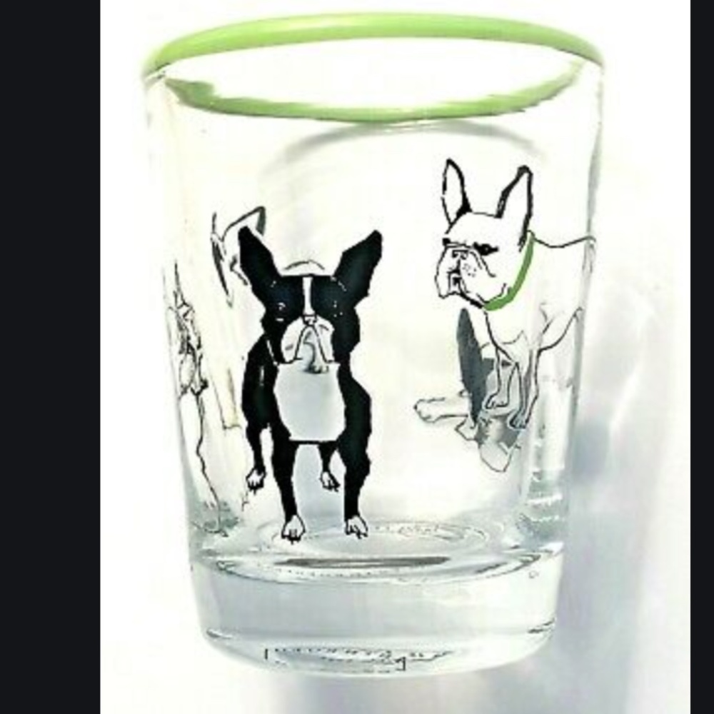 Sally Muir Dog-a-Day Frenchie Puppy Juice Glass